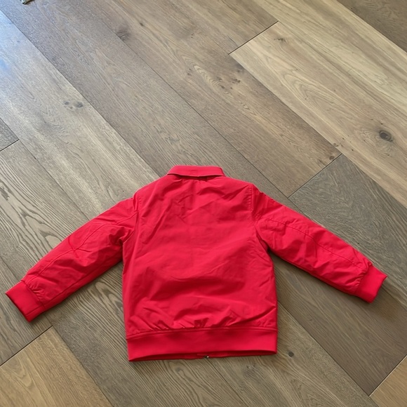 TOMMY HILFIGER Boys Red High Neck Zip-Up Solid Bomber Jacket Sz Small 6-7 NWT - Picture 10 of 15